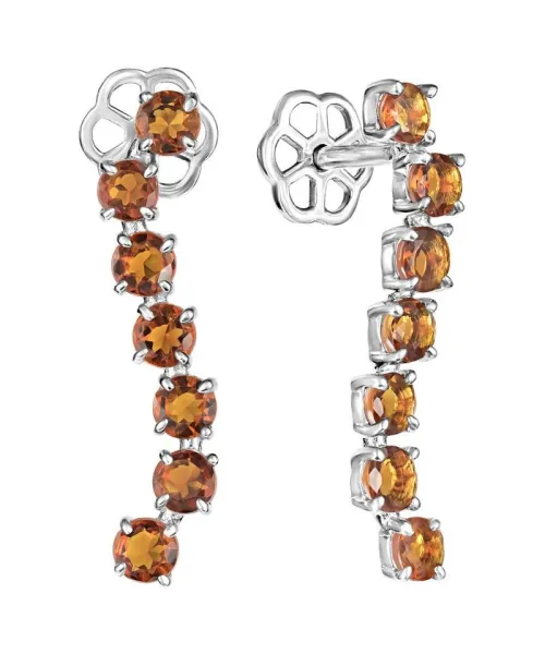 Женские Серьги_Серебро .925_ЦИТРИН__1-Лазурит-Онлайн