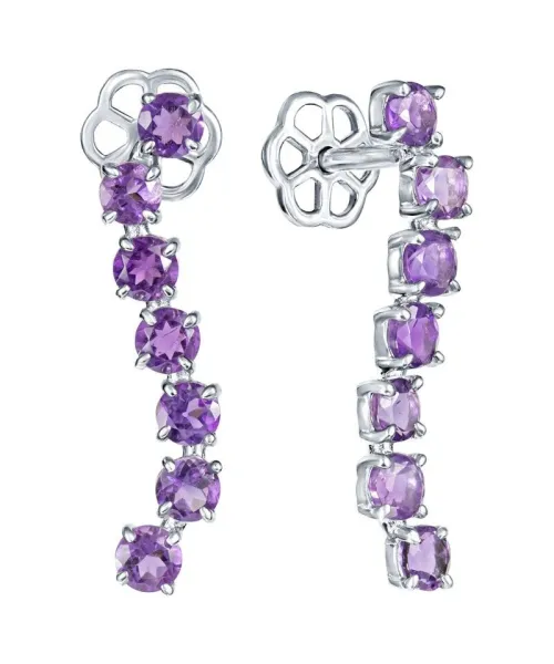 Женские Серьги_Серебро .925_АМЕТИСТ__1-Лазурит-Онлайн