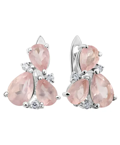 Женские Серьги_Серебро .925_КВАРЦ_Нанокристалл_1-Лазурит-Онлайн