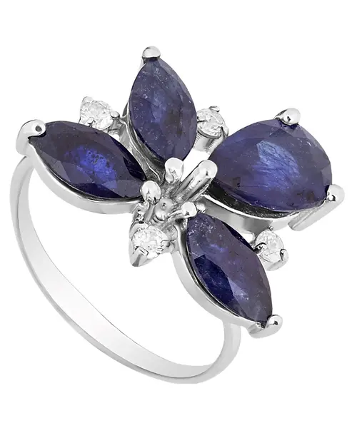 Женские Кольца_Серебро .925_САПФИР_Нанокристалл_1-Лазурит-Онлайн