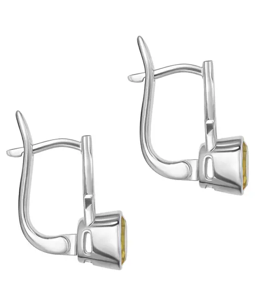 Женские Серьги_Серебро .925_ЦИТРИН__2-Лазурит-Онлайн