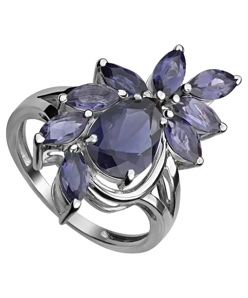 Женские Кольца_Серебро .925_ИОЛИТ__1-Лазурит-Онлайн