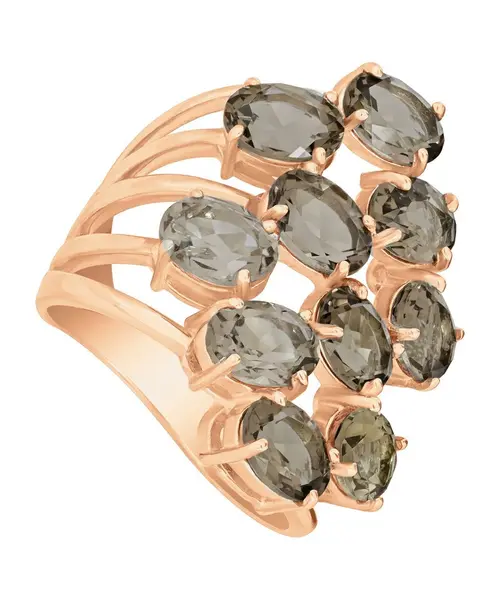 Женские Кольца_Серебро .925_РАУХТОПАЗ__1-Лазурит-Онлайн