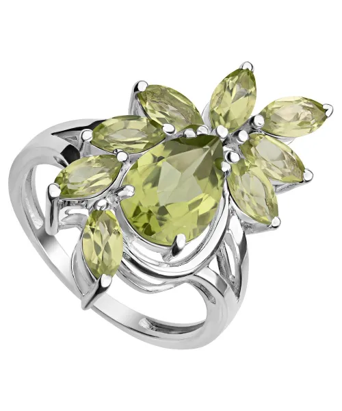 Женские Кольца_Серебро .925_ХРИЗОЛИТ__1-Лазурит-Онлайн