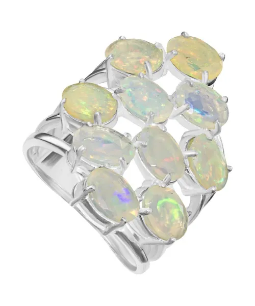 Женские Кольца_Серебро .925_ОПАЛ__1-Лазурит-Онлайн