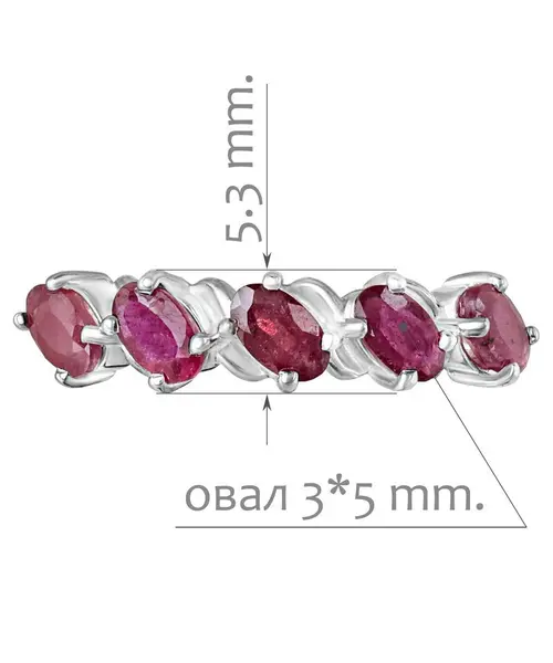 Женские Кольца_Серебро .925_РУБИН__2-Лазурит-Онлайн