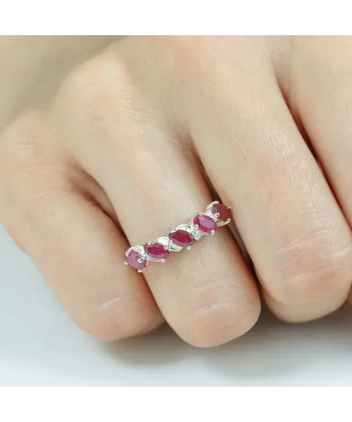 Женские Кольца_Серебро .925_РУБИН__5-Лазурит-Онлайн