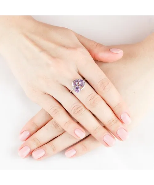 Женские Кольца_Серебро .925_АМЕТИСТ_Нанокристалл_6-Лазурит-Онлайн