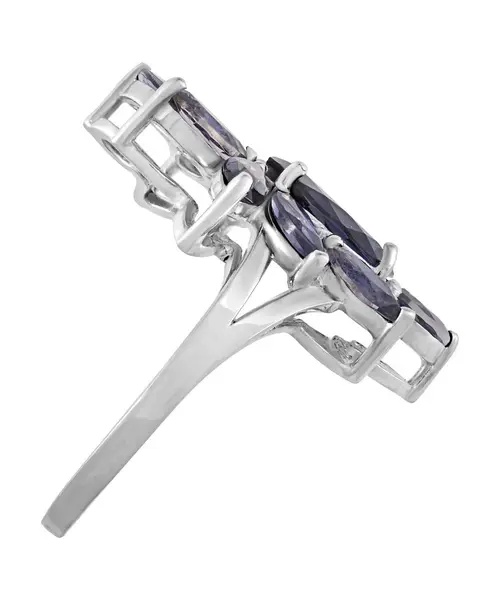 Женские Кольца_Серебро .925_ИОЛИТ__3-Лазурит-Онлайн