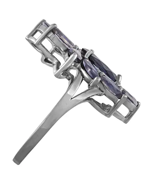 Женские Кольца_Серебро .925_ИОЛИТ__3-Лазурит-Онлайн