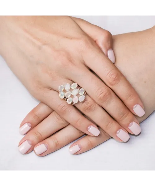 Женские Кольца_Серебро .925_ОПАЛ__5-Лазурит-Онлайн