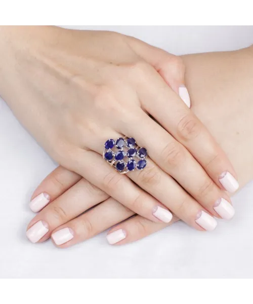 Женские Кольца_Серебро .925_САПФИР__5-Лазурит-Онлайн