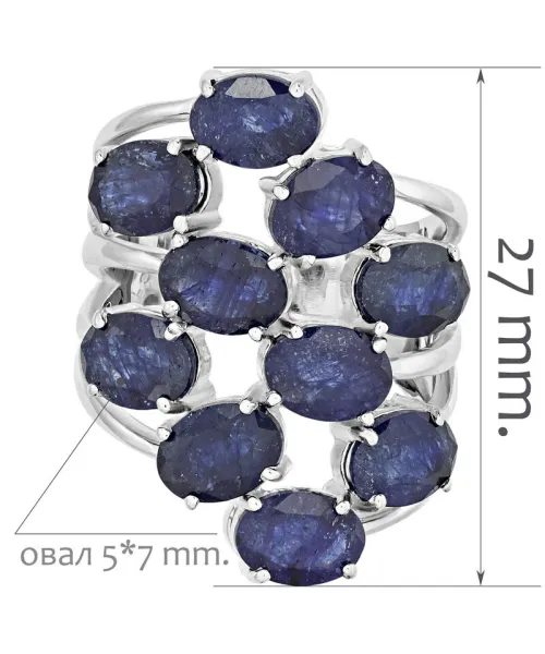 Женские Кольца_Серебро .925_САПФИР__2-Лазурит-Онлайн