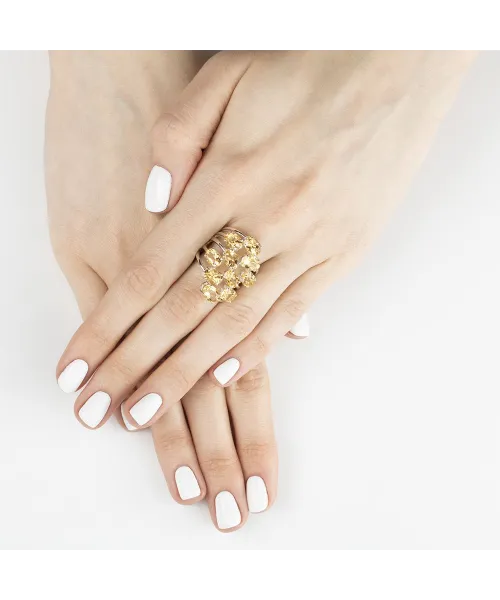 Женские Кольца_Серебро .925_ЦИТРИН__7-Лазурит-Онлайн