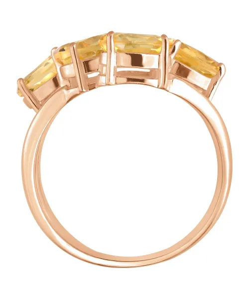 Женские Кольца_Серебро .925_ЦИТРИН__4-Лазурит-Онлайн