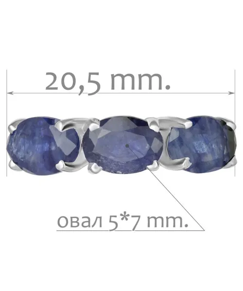 Женские Кольца_Серебро .925_САПФИР__2-Лазурит-Онлайн