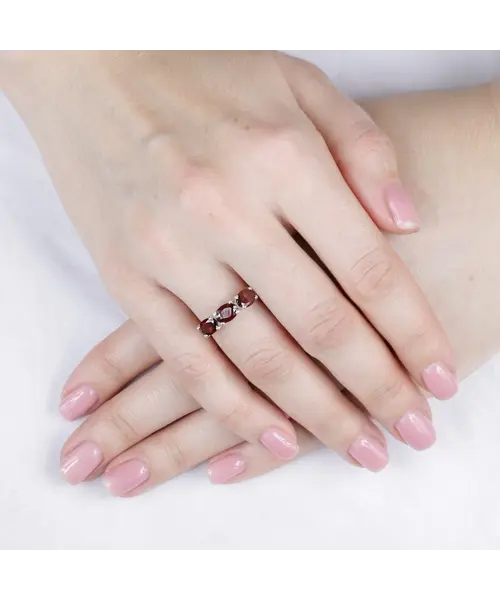 Женские Кольца_Серебро .925_ГРАНАТ__5-Лазурит-Онлайн