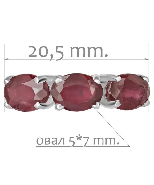 Женские Кольца_Серебро .925_РУБИН__2-Лазурит-Онлайн