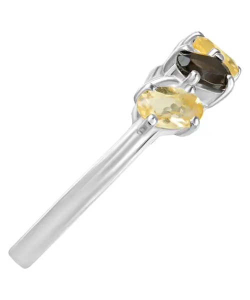 Женские Кольца_Серебро .925_РАУХТОПАЗ__4-Лазурит-Онлайн