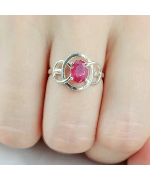 Женские Кольца_Серебро .925_РУБИН__6-Лазурит-Онлайн