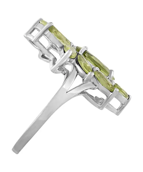 Женские Кольца_Серебро .925_ХРИЗОЛИТ__4-Лазурит-Онлайн