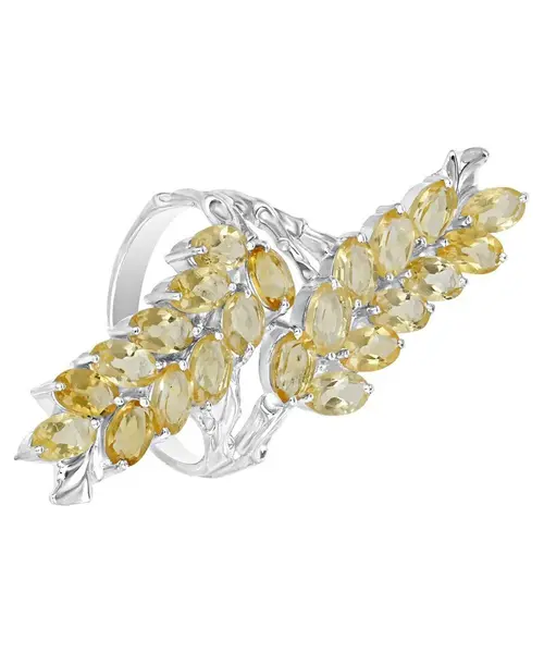 Женские Кольца_Серебро .925_ЦИТРИН__1-Лазурит-Онлайн