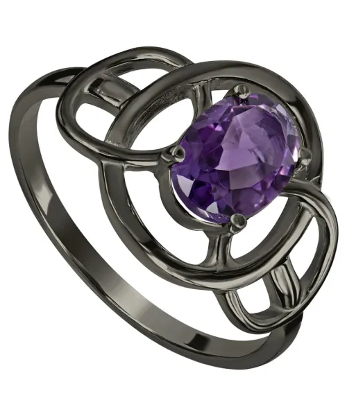 Женские Кольца_Серебро .925_АМЕТИСТ__1-Лазурит-Онлайн