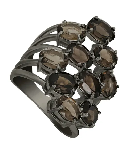 Женские Кольца_Серебро .925_РАУХТОПАЗ__1-Лазурит-Онлайн