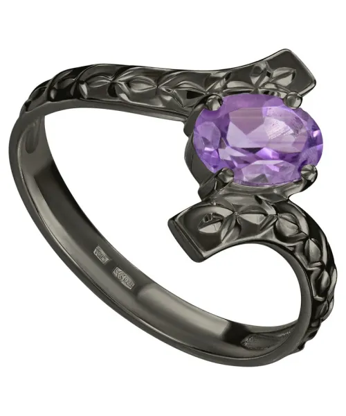 Женские Кольца_Серебро .925_АМЕТИСТ__1-Лазурит-Онлайн