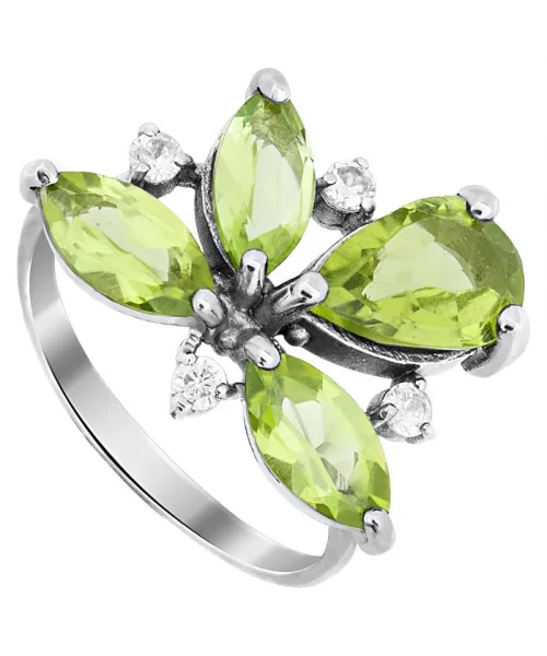 Женские Кольца_Серебро .925_ХРИЗОЛИТ_Нанокристалл_1-Лазурит-Онлайн