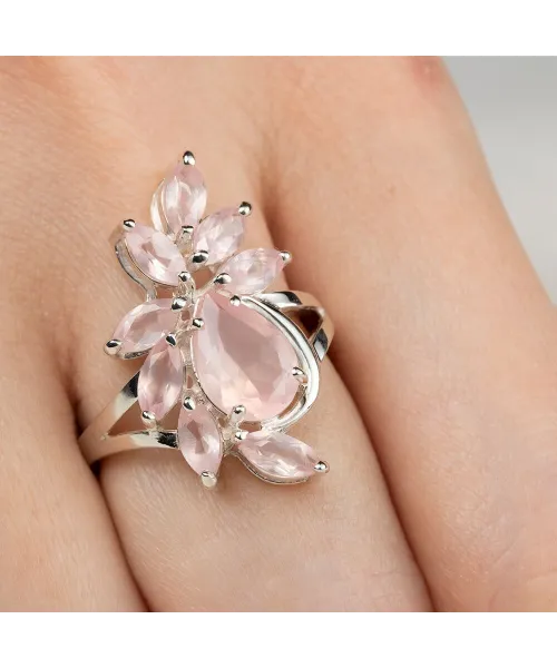 Женские Кольца_Серебро .925_КВАРЦ__6-Лазурит-Онлайн