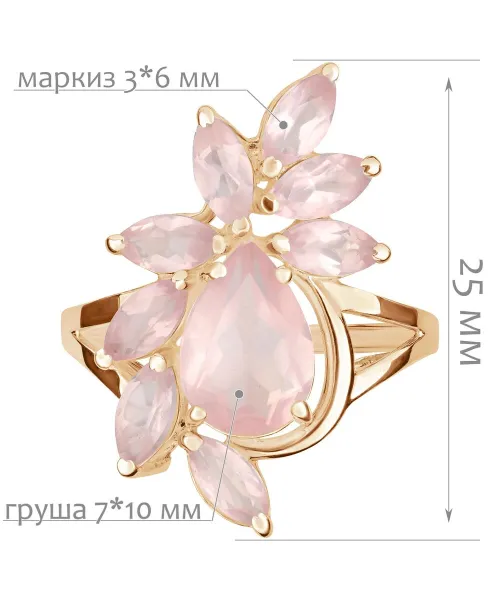 Женские Кольца_Серебро .925_КВАРЦ__2-Лазурит-Онлайн