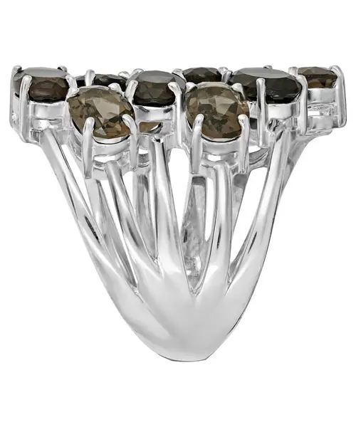 Женские Кольца_Серебро .925_РАУХТОПАЗ__3-Лазурит-Онлайн