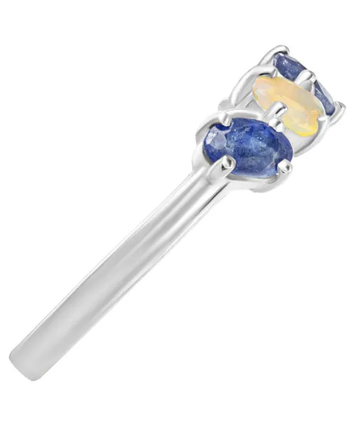 Женские Кольца_Серебро .925_ОПАЛ__4-Лазурит-Онлайн