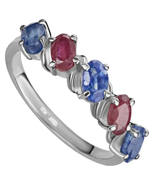 Женские Кольца_Серебро .925_РУБИН__5-Лазурит-Онлайн