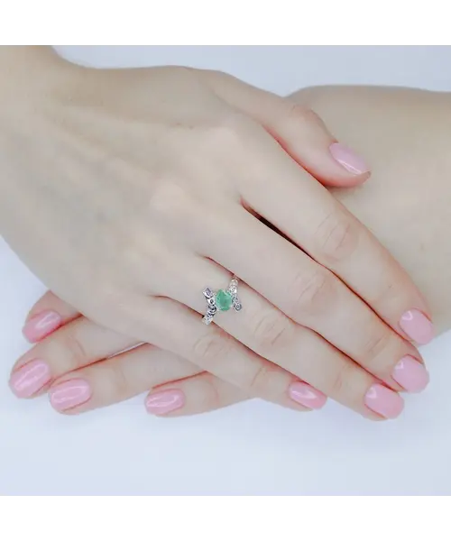 Женские Кольца_Серебро .925_ИЗУМРУД__5-Лазурит-Онлайн