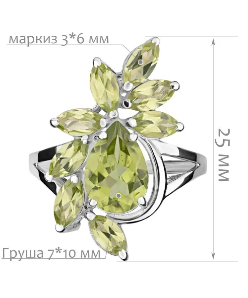 Женские Кольца_Серебро .925_ХРИЗОЛИТ__2-Лазурит-Онлайн