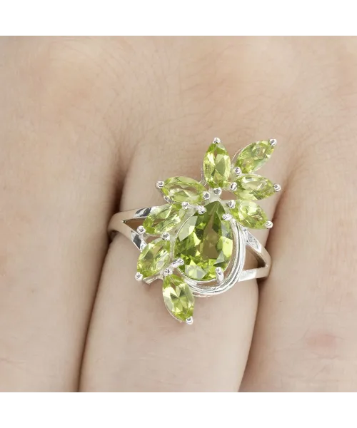 Женские Кольца_Серебро .925_ХРИЗОЛИТ__5-Лазурит-Онлайн