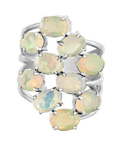 Женские Кольца_Серебро .925_ОПАЛ__2-Лазурит-Онлайн