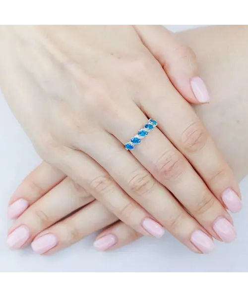 Женские Кольца_Серебро .925__Нанокристалл_5-Лазурит-Онлайн