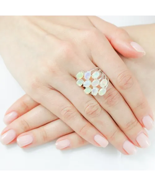 Женские Кольца_Серебро .925_ОПАЛ__5-Лазурит-Онлайн