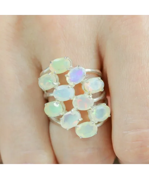 Женские Кольца_Серебро .925_ОПАЛ__6-Лазурит-Онлайн