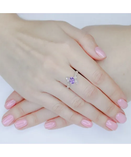 Женские Кольца_Серебро .925_АМЕТИСТ__5-Лазурит-Онлайн