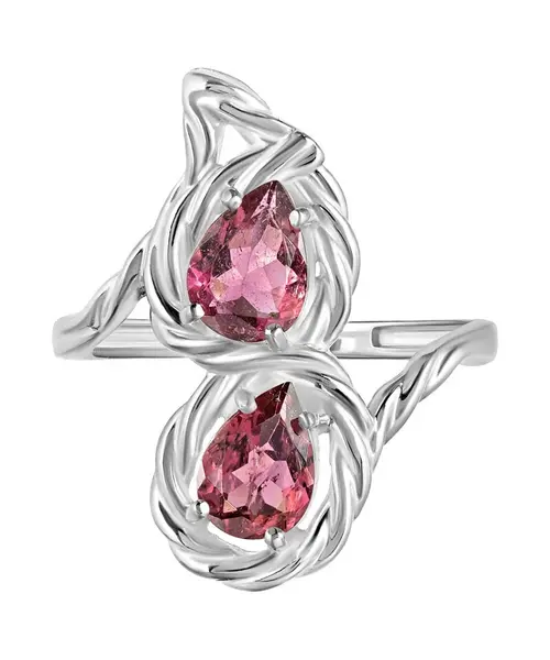 Женские Кольца_Серебро .925_ТУРМАЛИН__2-Лазурит-Онлайн