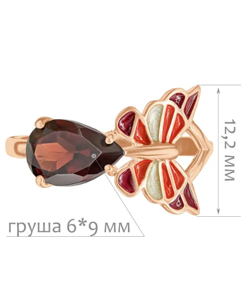 Женские Кольца_Серебро .925_ГРАНАТ__2-Лазурит-Онлайн