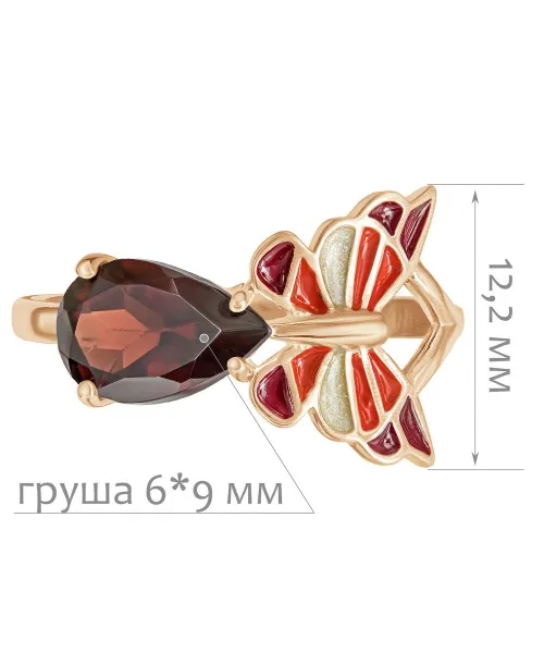 Женские Кольца_Серебро .925_ГРАНАТ__2-Лазурит-Онлайн