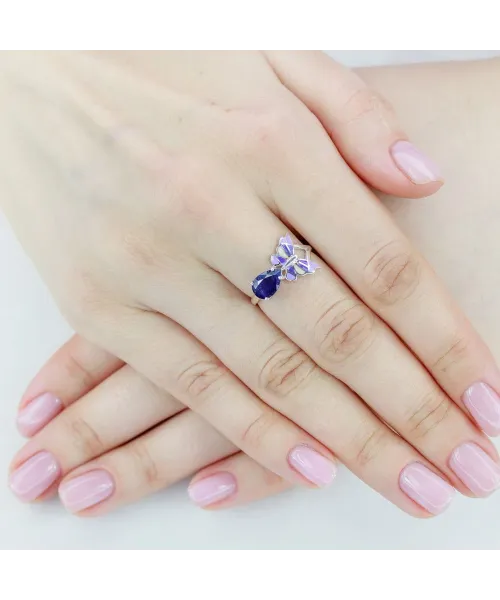 Женские Кольца_Серебро .925_САПФИР__5-Лазурит-Онлайн