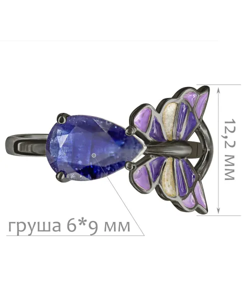 Женские Кольца_Серебро .925_САПФИР__2-Лазурит-Онлайн