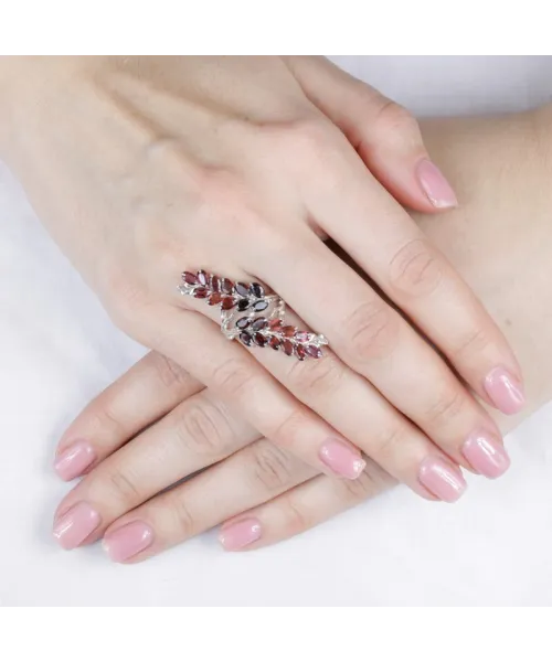 Женские Кольца_Серебро .925_ГРАНАТ__6-Лазурит-Онлайн