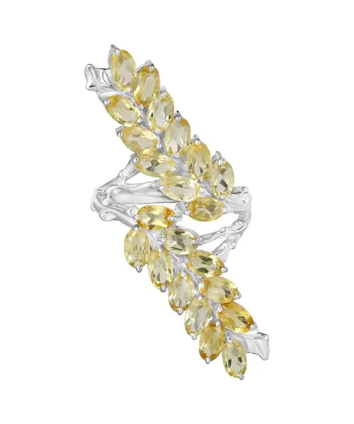 Женские Кольца_Серебро .925_ЦИТРИН__2-Лазурит-Онлайн